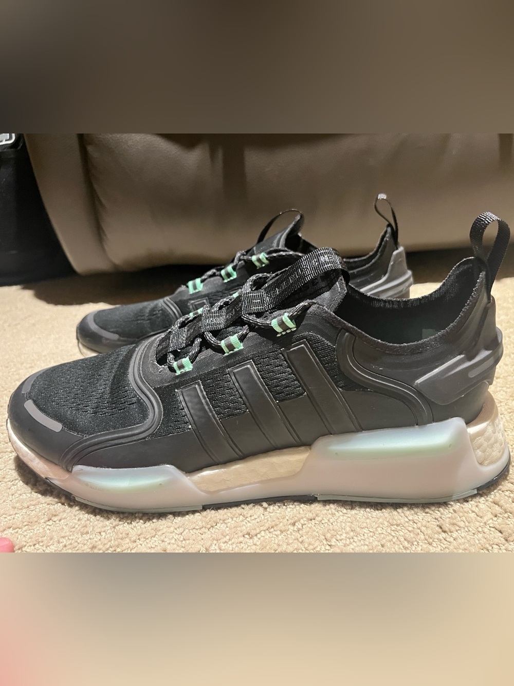 Adidas NMD_V3 Black/Green Athletic Shoes